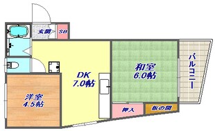 青谷ハイツUEDAの物件間取画像